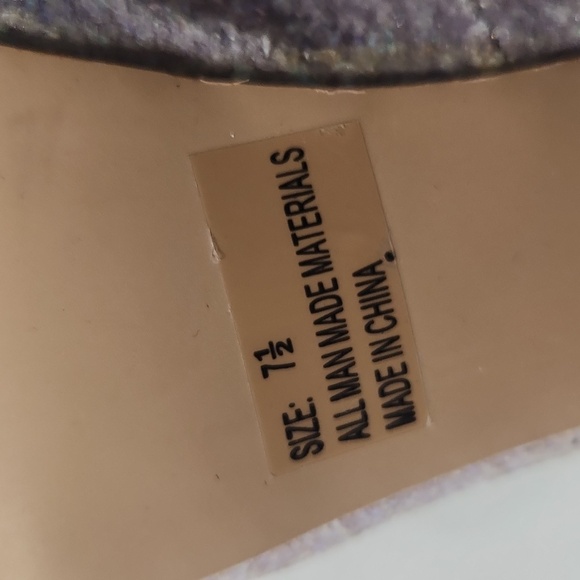 Bright lilac high heels with glitter - Picture 3 of 5